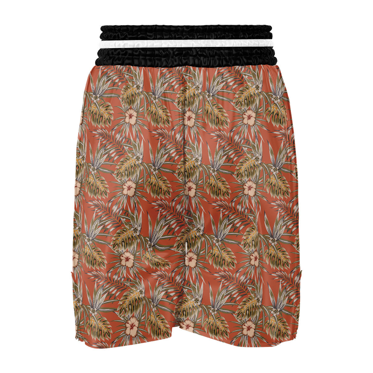 Plumeria Hibiscus Vintage Print Pattern Boxing Shorts-grizzshop