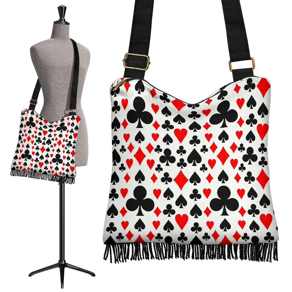 Poker Casino Playing Card Pattern Print Crossbody Bags-grizzshop