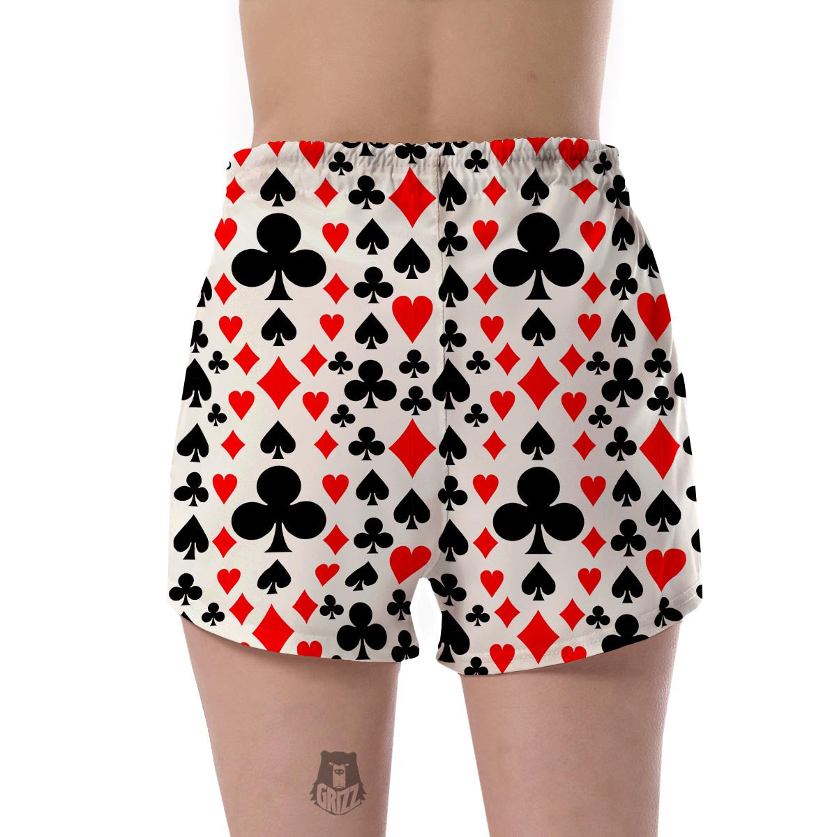 Poker Casino Playing Card Pattern Print Women's Shorts-grizzshop