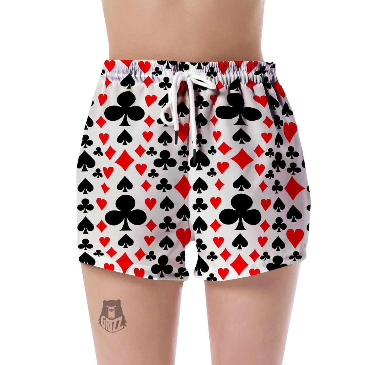 Poker Casino Playing Card Pattern Print Women's Shorts-grizzshop