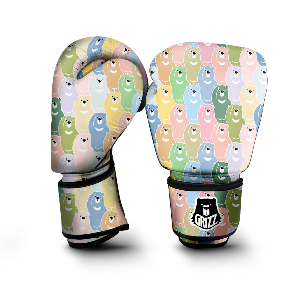 Polar Bear Pastel Print Pattern Boxing Gloves-grizzshop