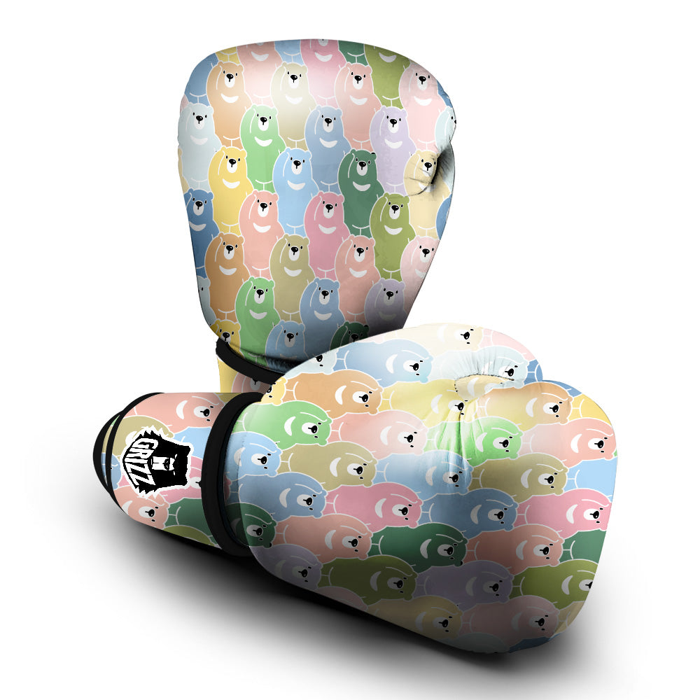 Polar Bear Pastel Print Pattern Boxing Gloves-grizzshop