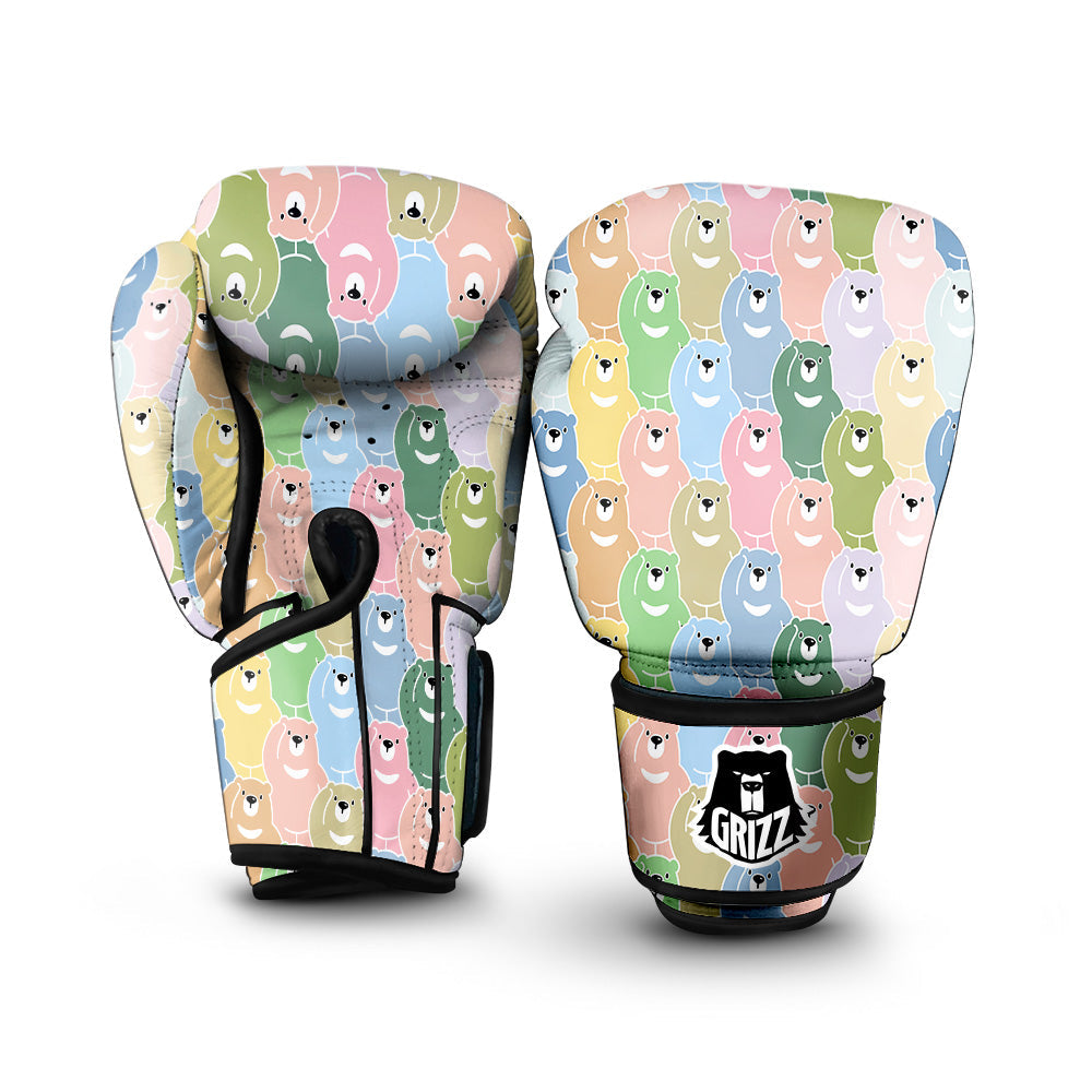 Polar Bear Pastel Print Pattern Boxing Gloves-grizzshop