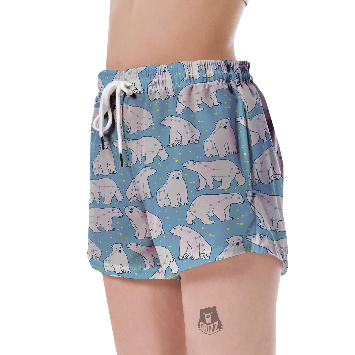 Polar Bear Pattern Print Women's Shorts-grizzshop