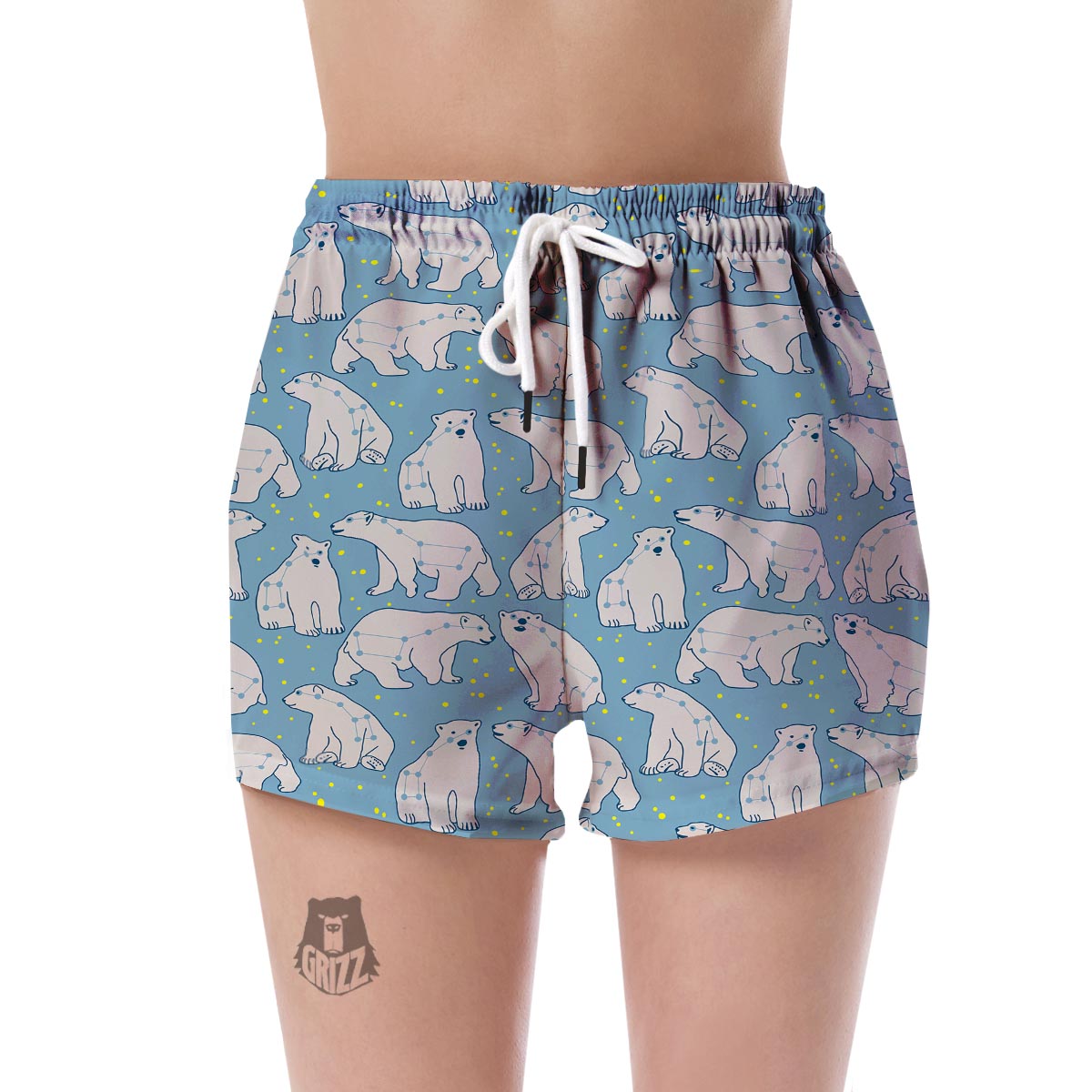 Polar Bear Pattern Print Women's Shorts-grizzshop
