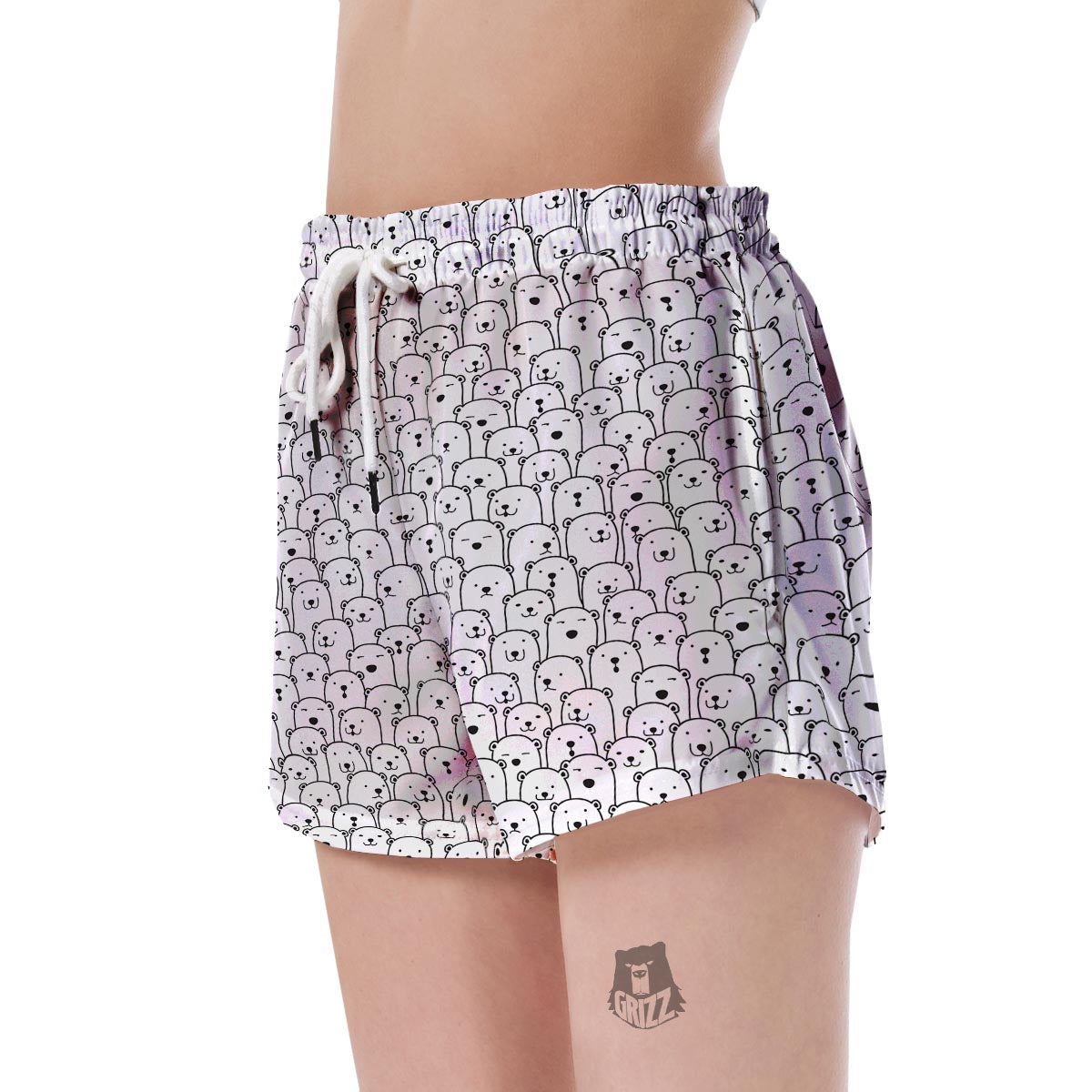 Polar Bear Print Pattern Women's Shorts-grizzshop