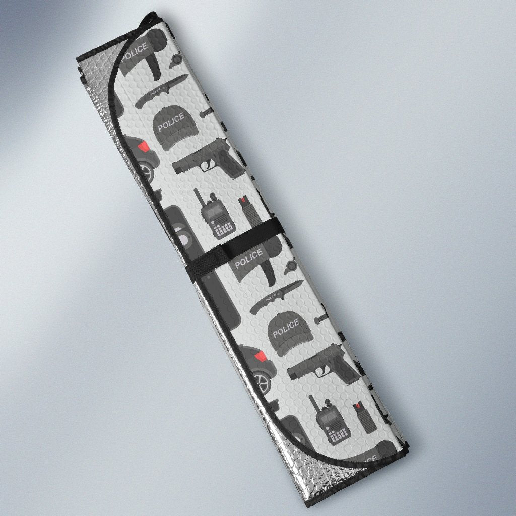 Police Print Pattern Car Sun Shade-grizzshop