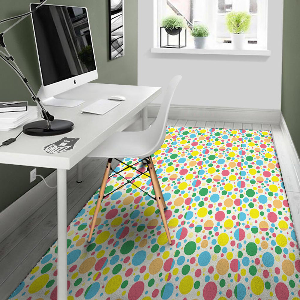 Polka Dot Colorful Print Pattern Floor Mat-grizzshop