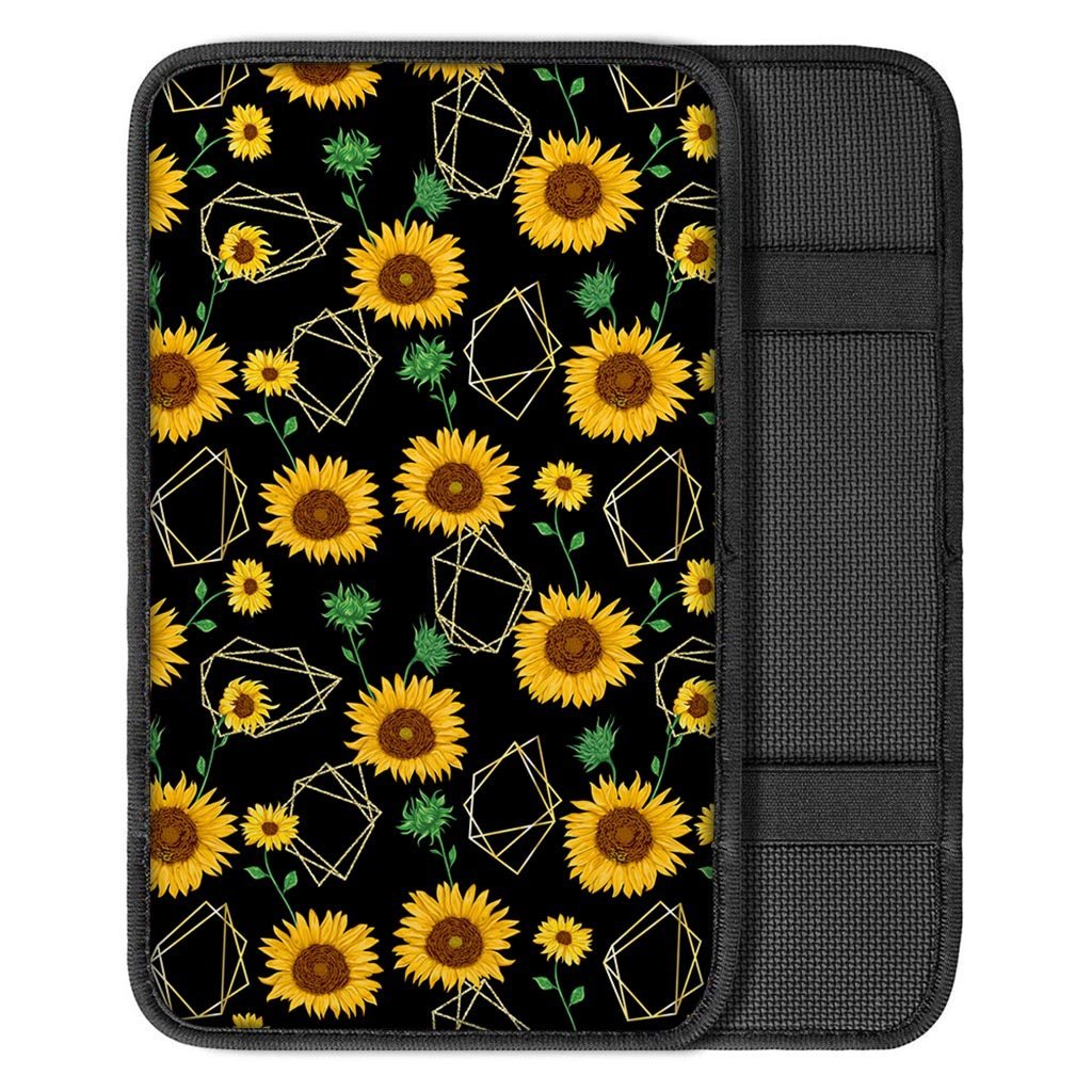 Polygonal Sunflower Car Console Cover-grizzshop