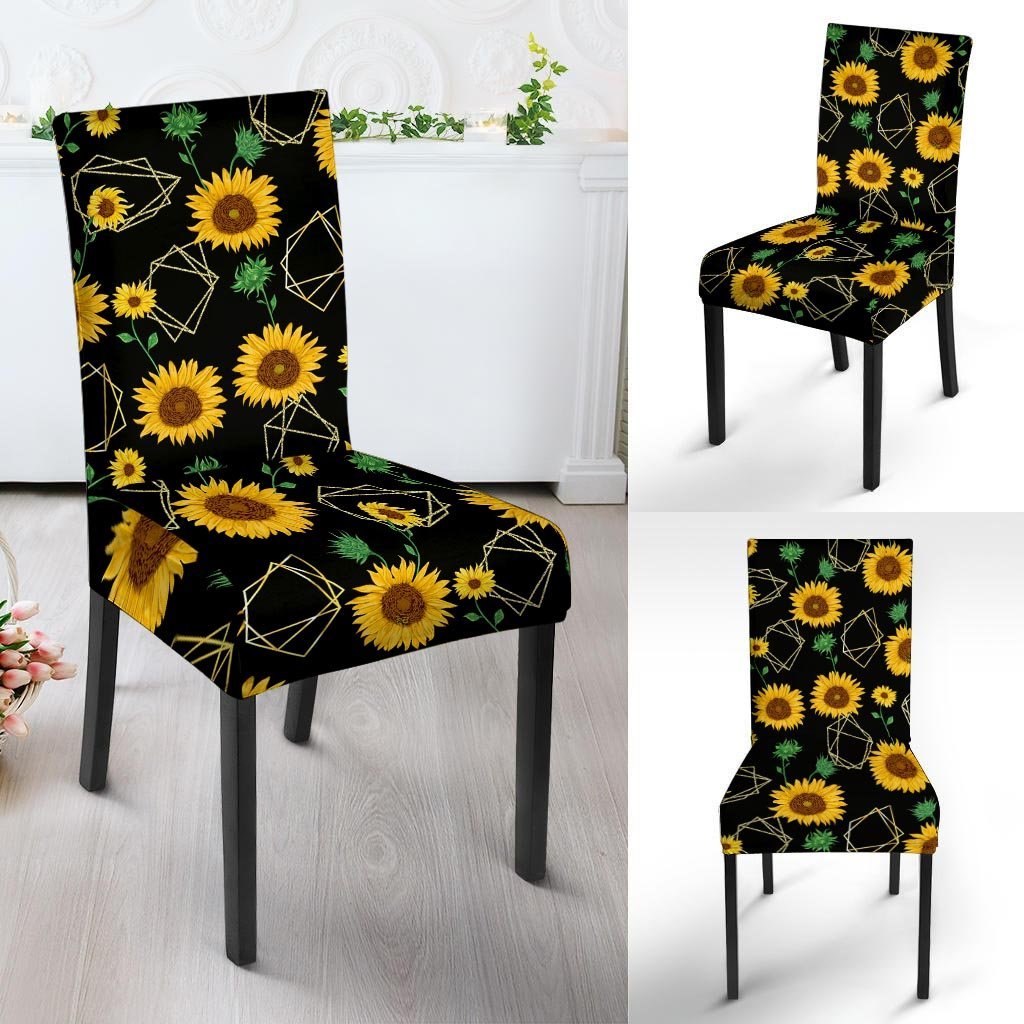 Polygonal Sunflower Chair Cover-grizzshop