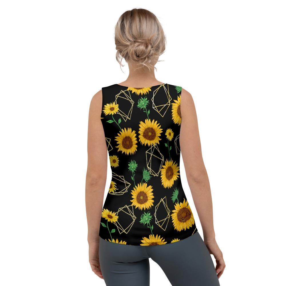 Polygonal Sunflower Women's Tank Top-grizzshop