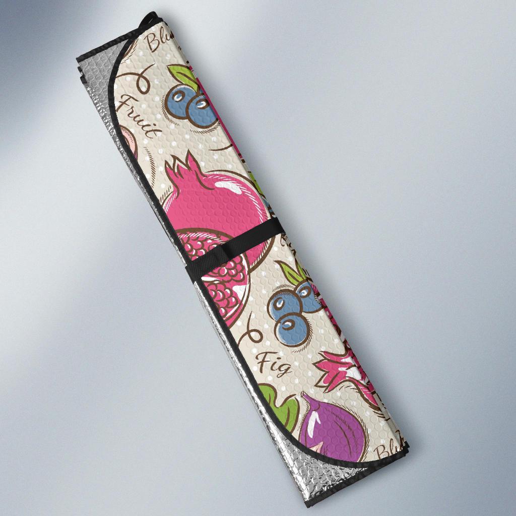 Pomegranate Fruit Pattern Print Car Sun Shade-grizzshop