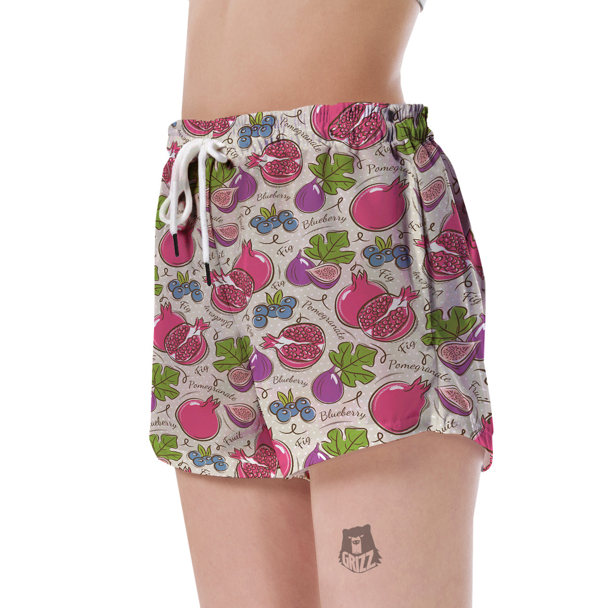 Pomegranate Fruit Pattern Print Women's Shorts-grizzshop
