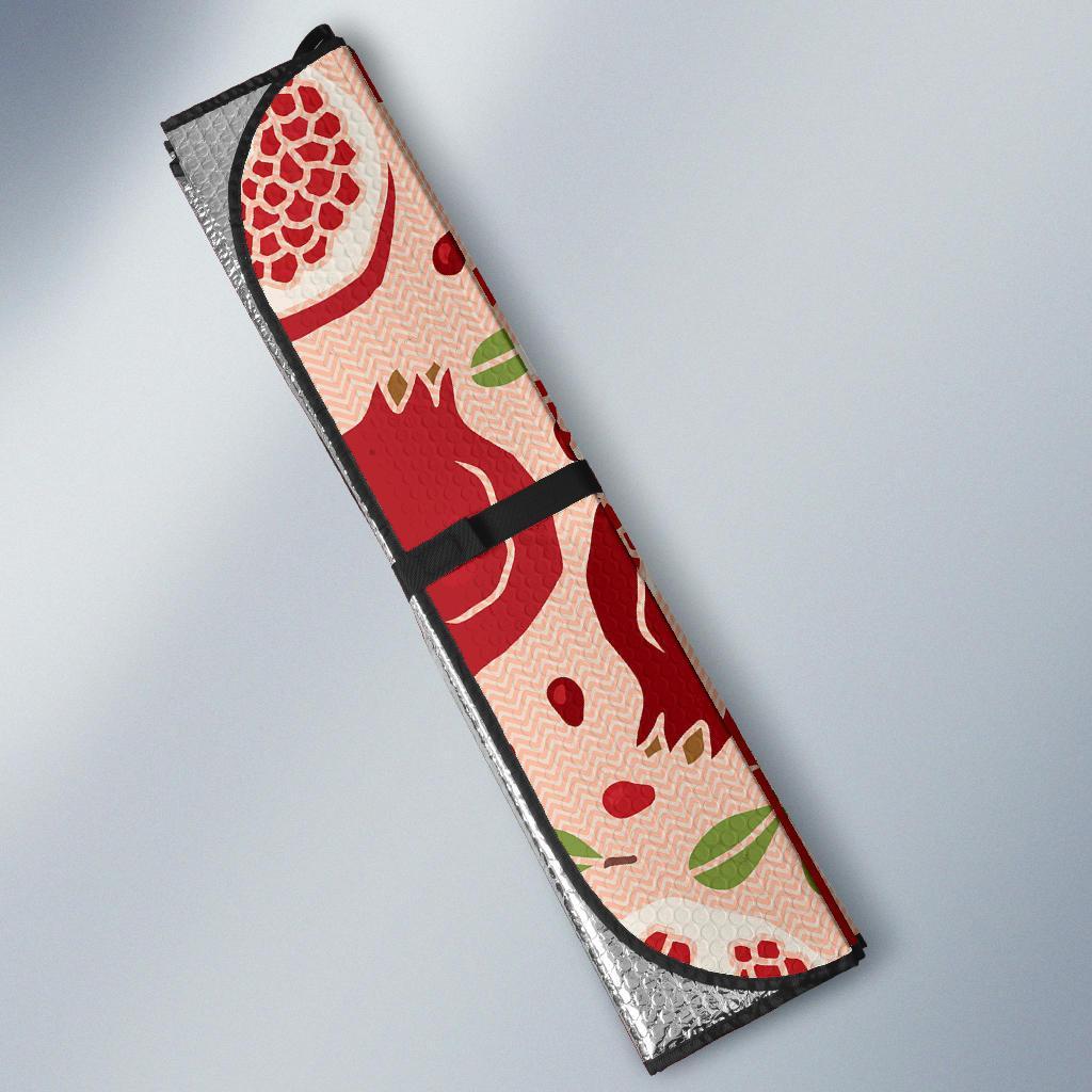 Pomegranate Pattern Print Car Sun Shade-grizzshop
