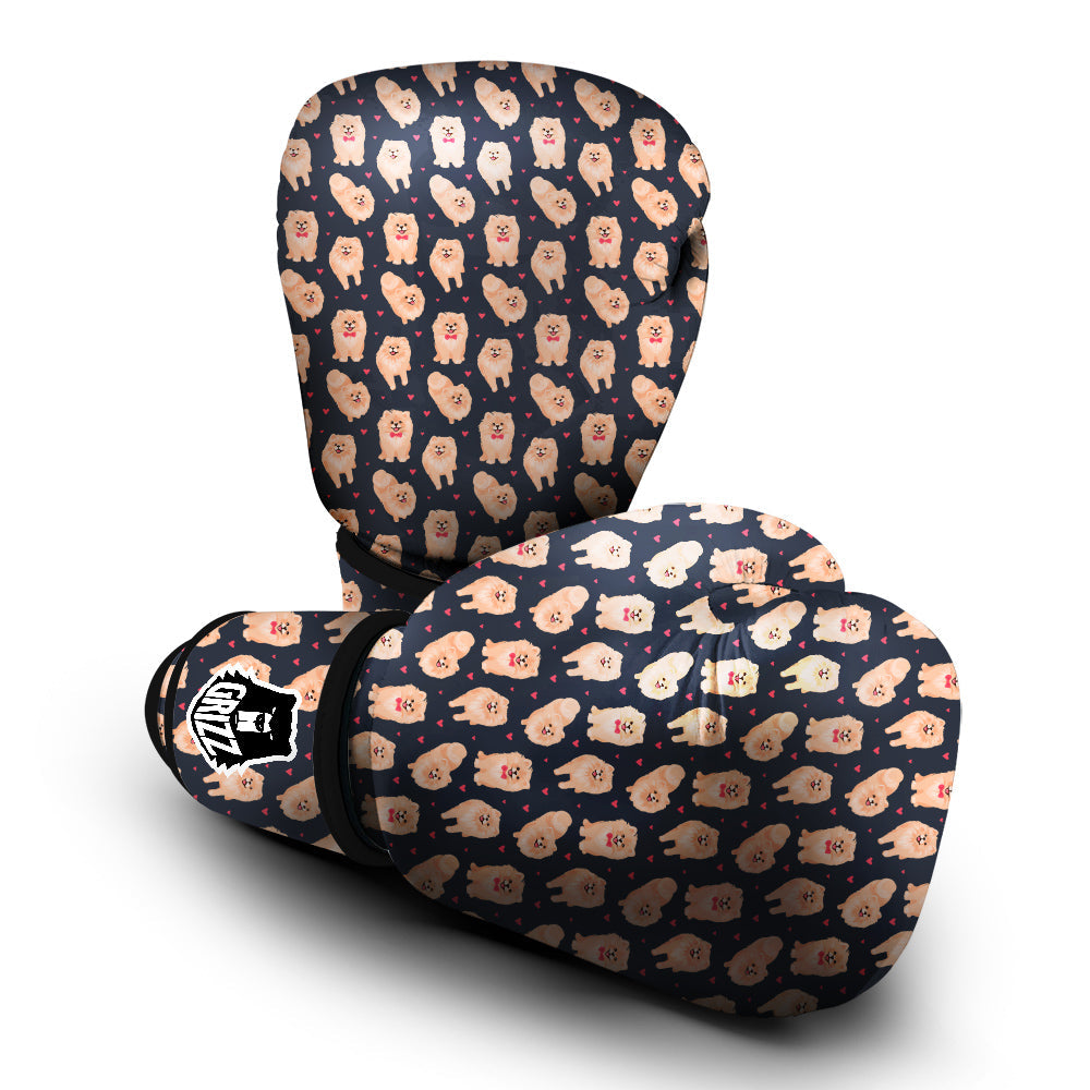 Pomeranian Cute Print Pattern Boxing Gloves-grizzshop