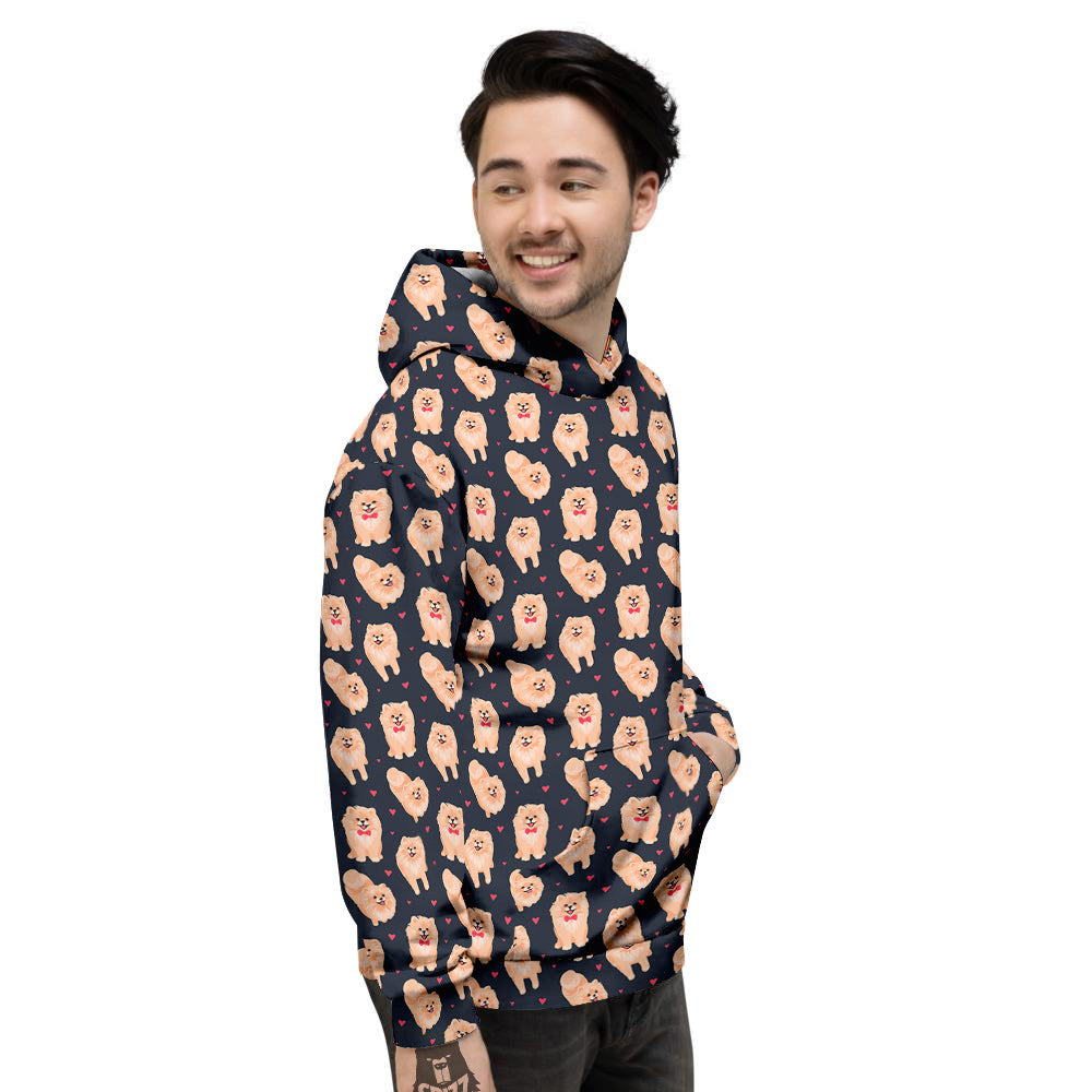 Pomeranian Cute Print Pattern Men's Hoodie-grizzshop