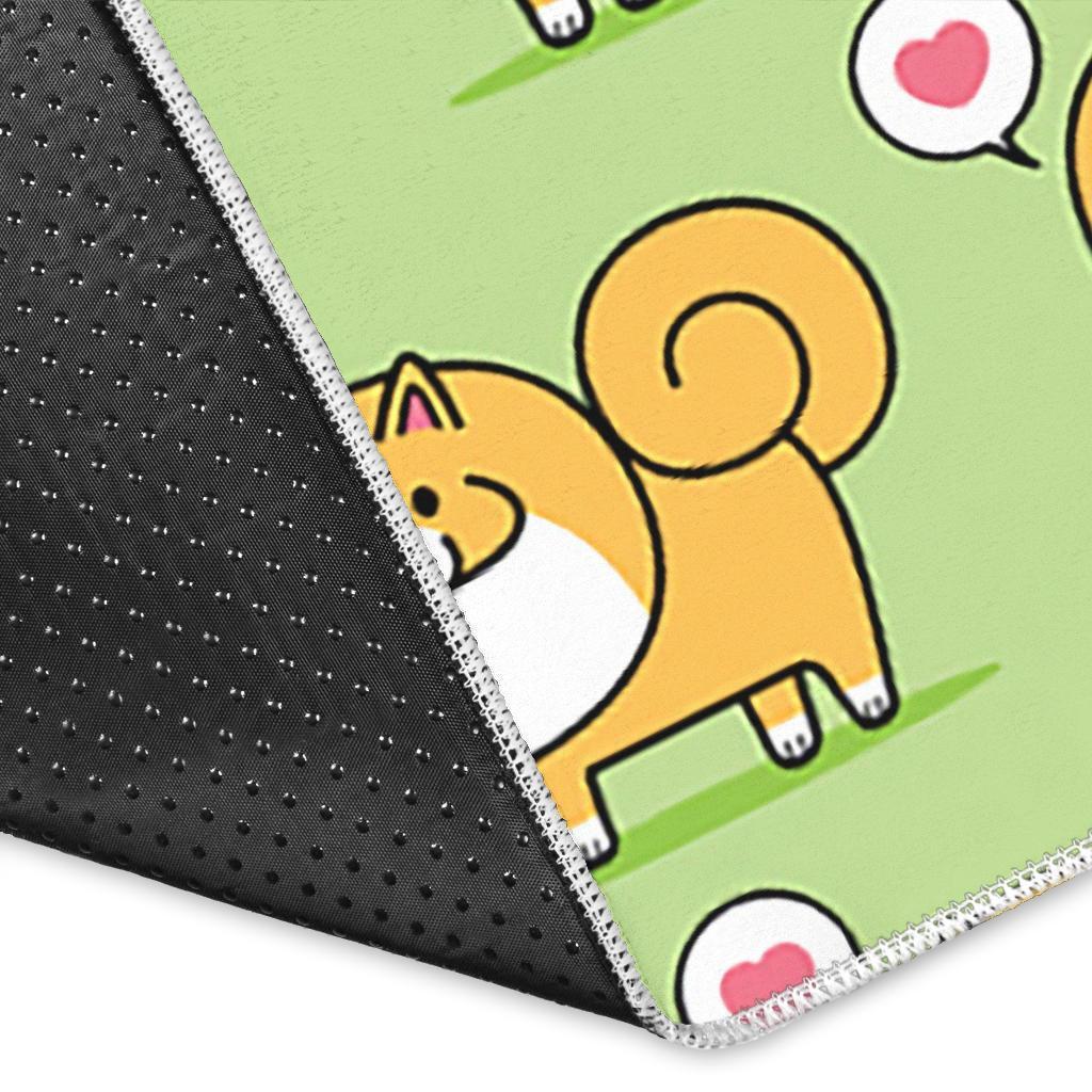 Pomeranian Dog Pattern Print Floor Mat-grizzshop
