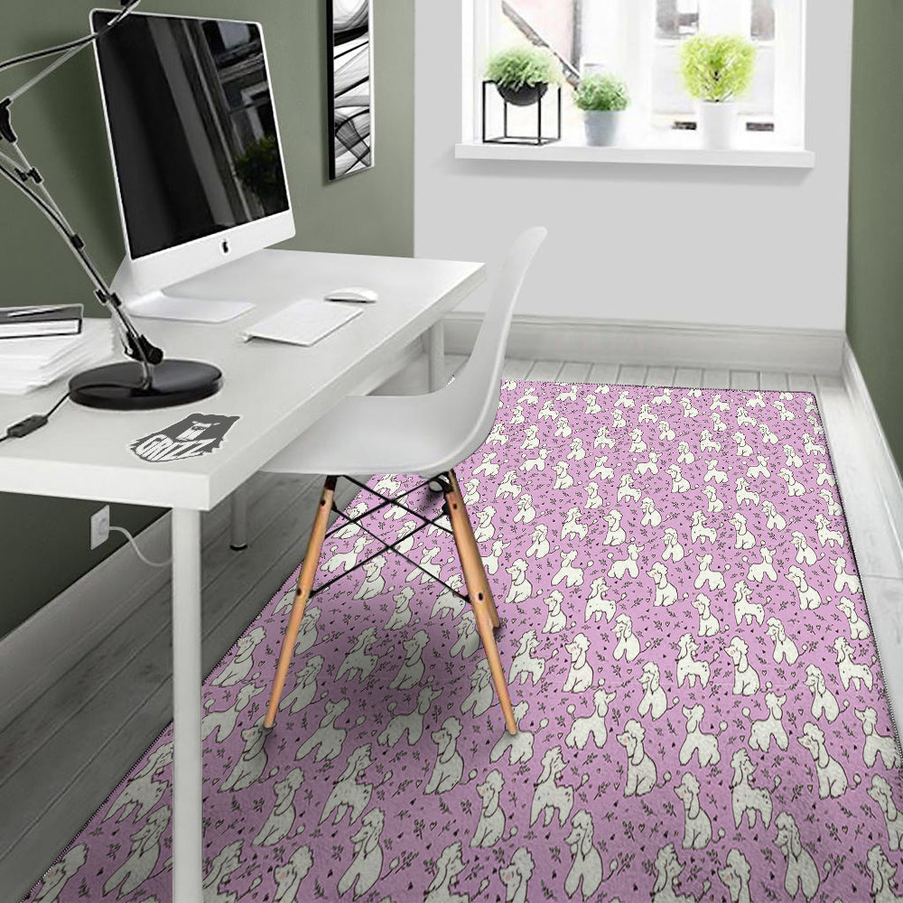 Poodle Cute Print Pattern Floor Mat-grizzshop