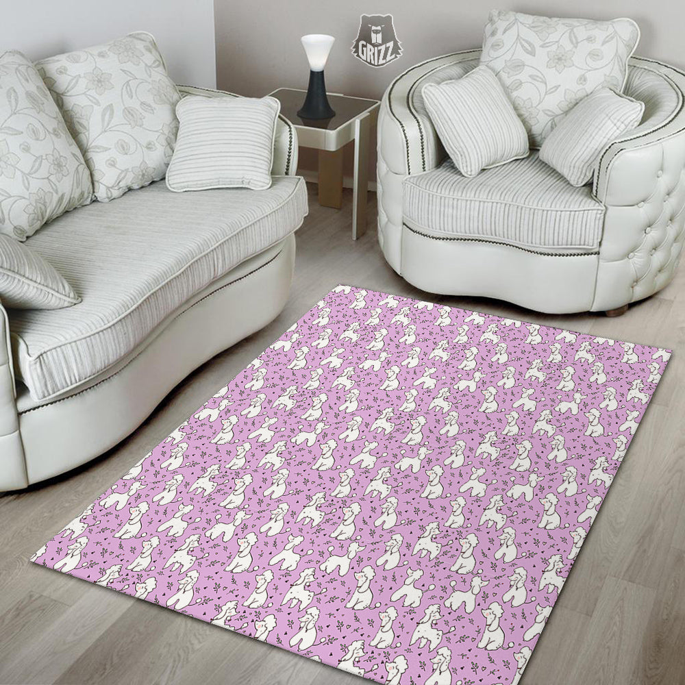 Poodle Cute Print Pattern Floor Mat-grizzshop