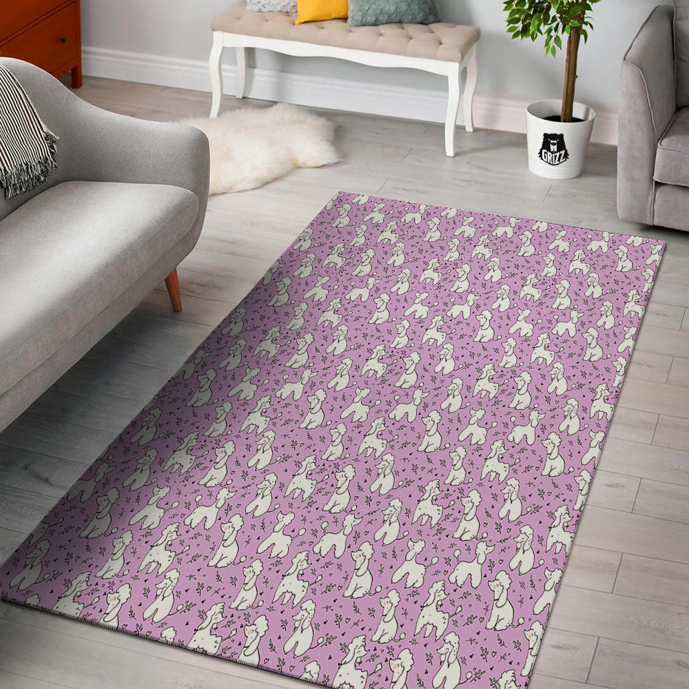 Poodle Cute Print Pattern Floor Mat-grizzshop