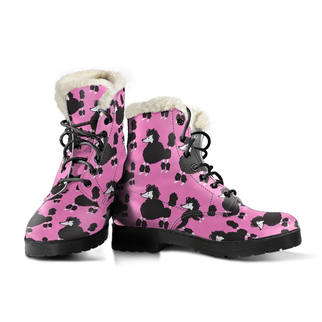 Poodle Dog Print Pattern Comfy Winter Boots-grizzshop