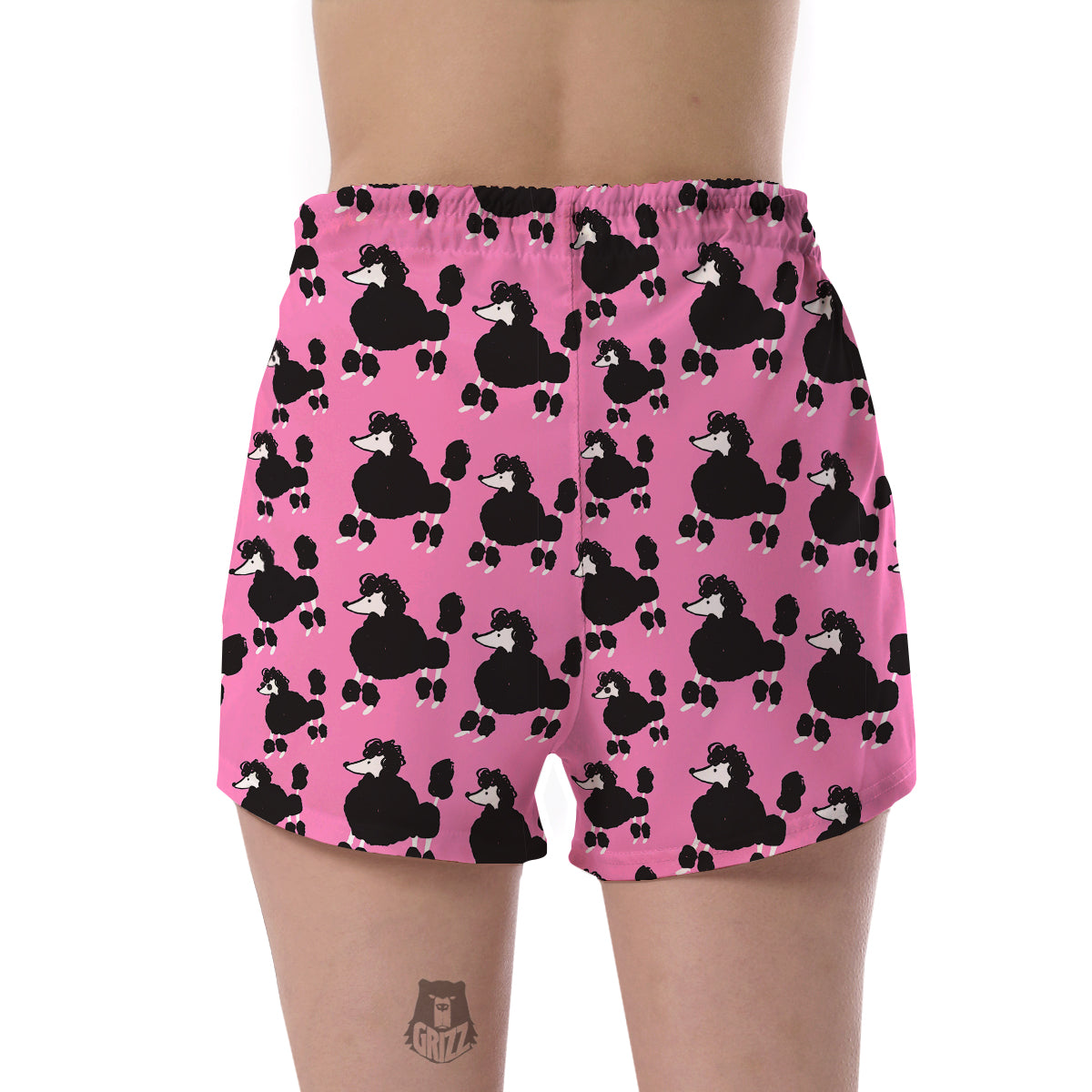 Poodle Dog Print Pattern Women's Shorts-grizzshop