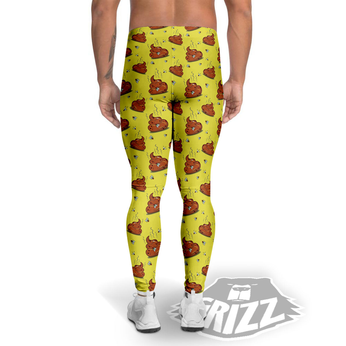 Poop Brown Print Pattern Men's Leggings-grizzshop