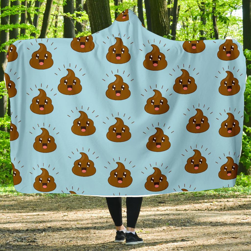 Poop Emoji Print Pattern Men Long Robe