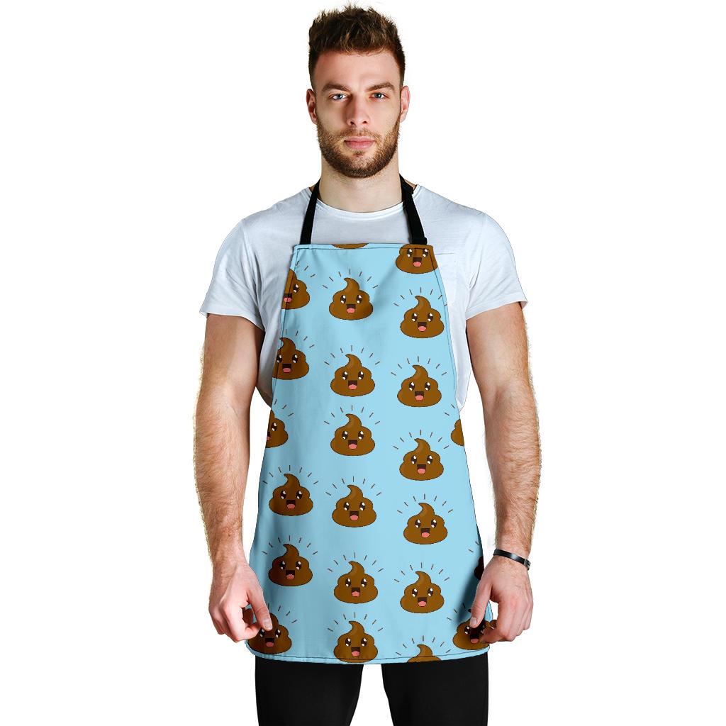 Poop Emoji Print Pattern Men's Apron-grizzshop