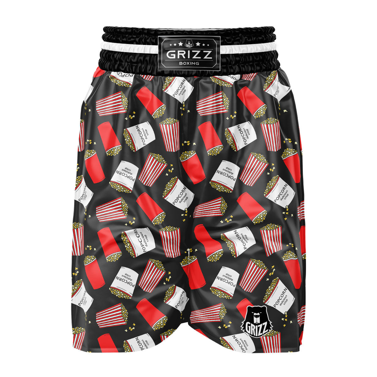 Popcorn Box Print Pattern Boxing Shorts-grizzshop