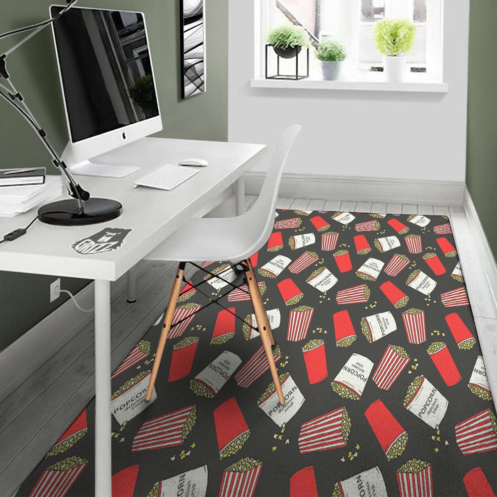 Popcorn Box Print Pattern Floor Mat-grizzshop