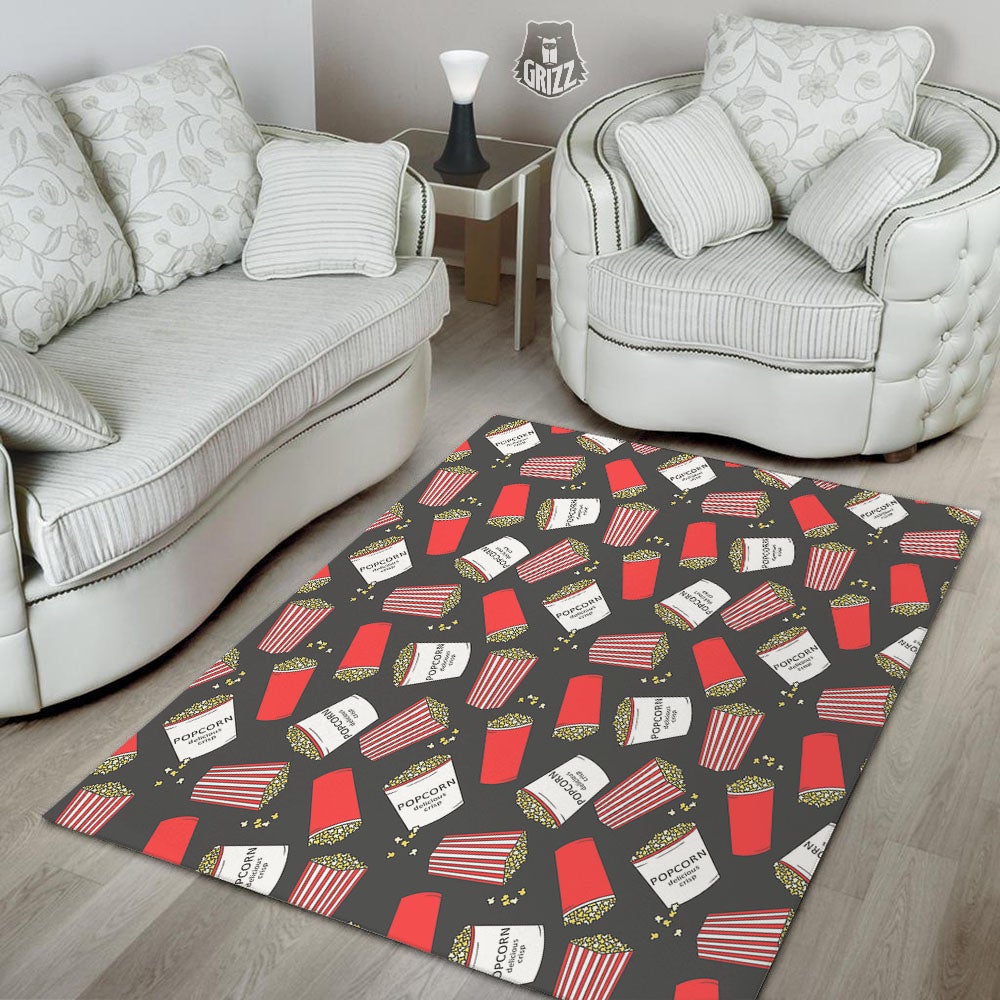 Popcorn Box Print Pattern Floor Mat-grizzshop