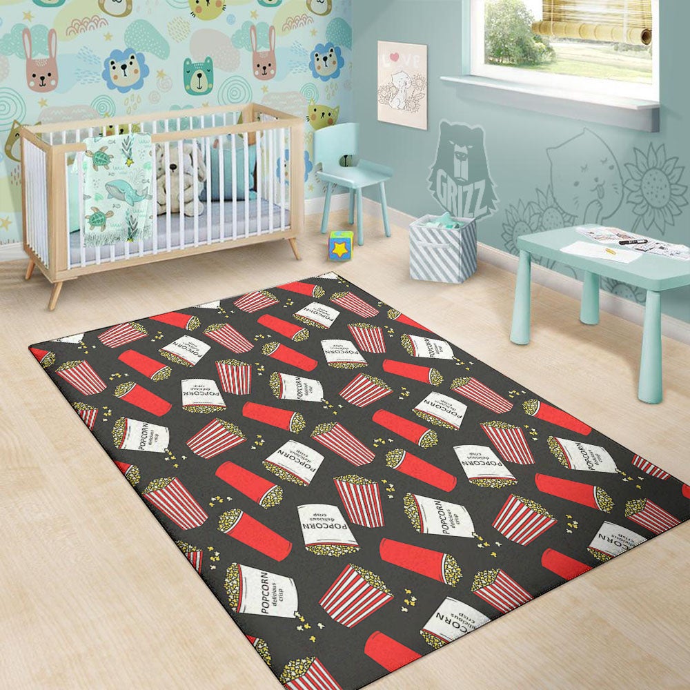 Popcorn Box Print Pattern Floor Mat-grizzshop