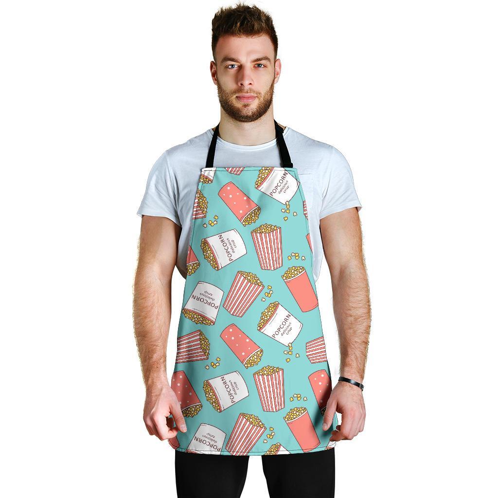 Popcorn Pastel Pattern Print Men's Apron-grizzshop