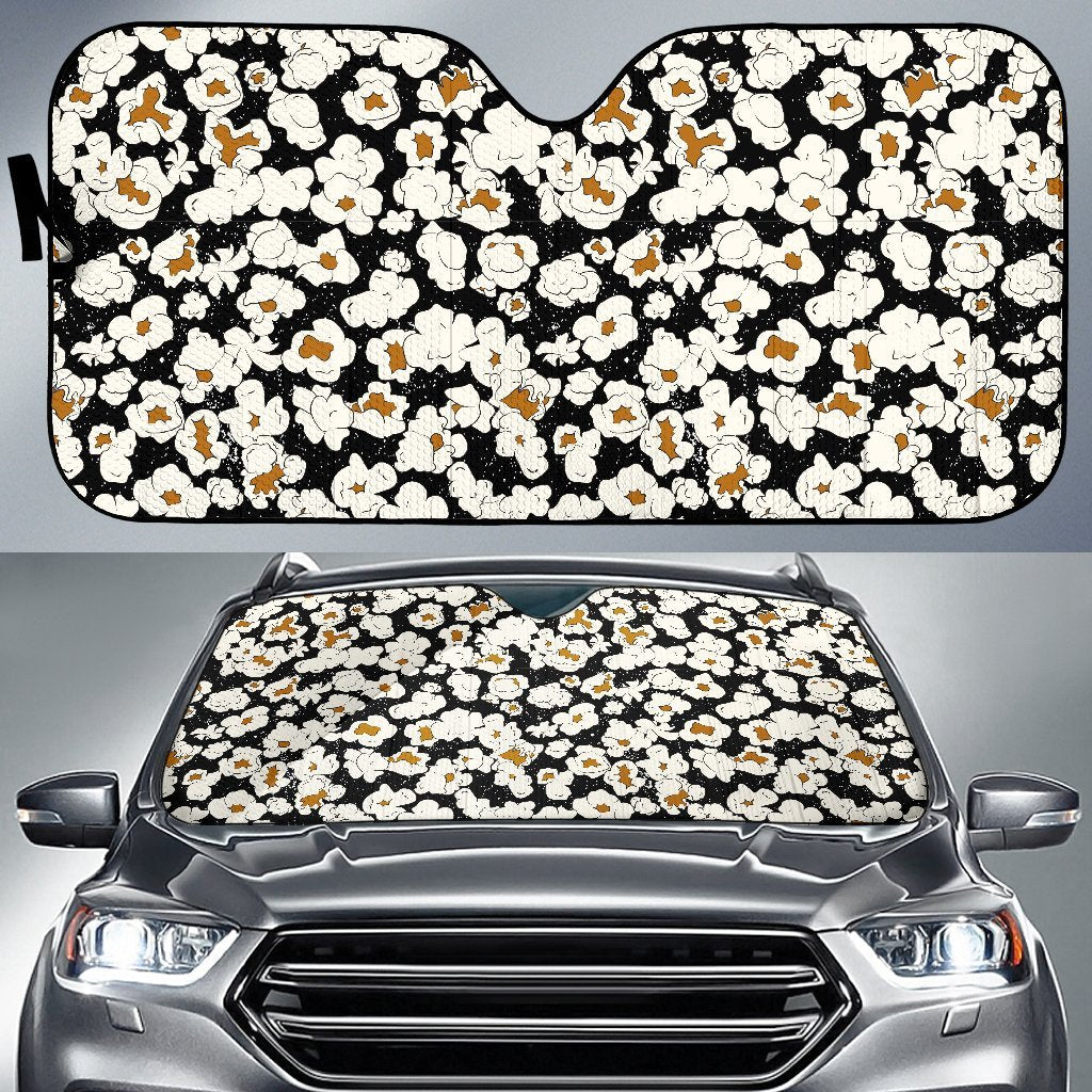 Popcorn Pattern Print Car Sun Shade-grizzshop