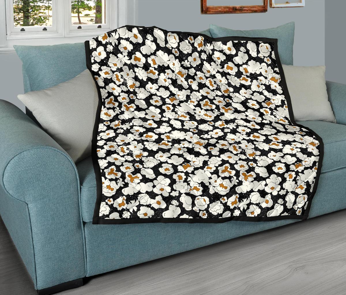 Popcorn Pattern Print Quilt-grizzshop