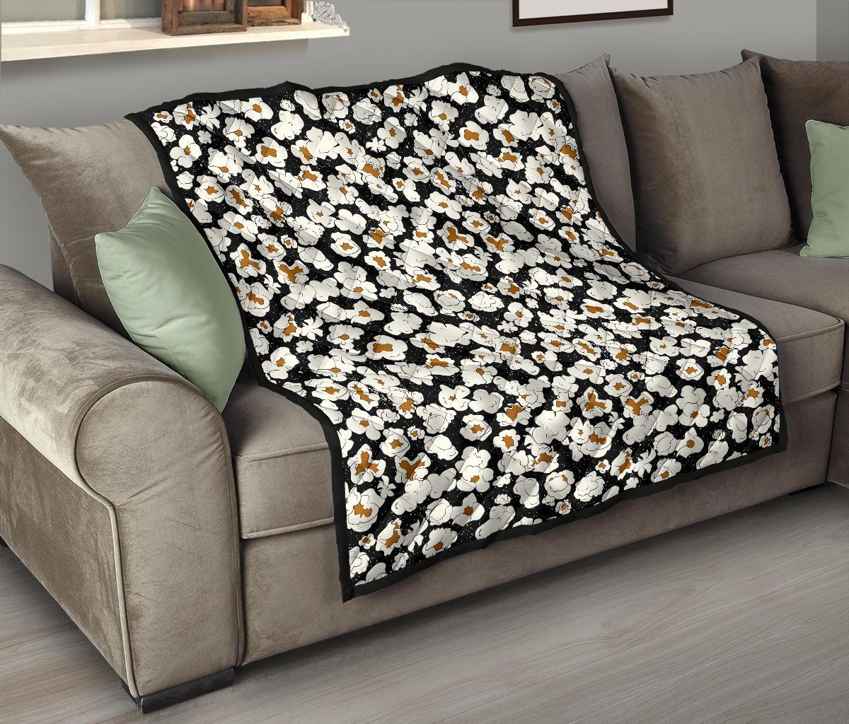 Popcorn Pattern Print Quilt-grizzshop