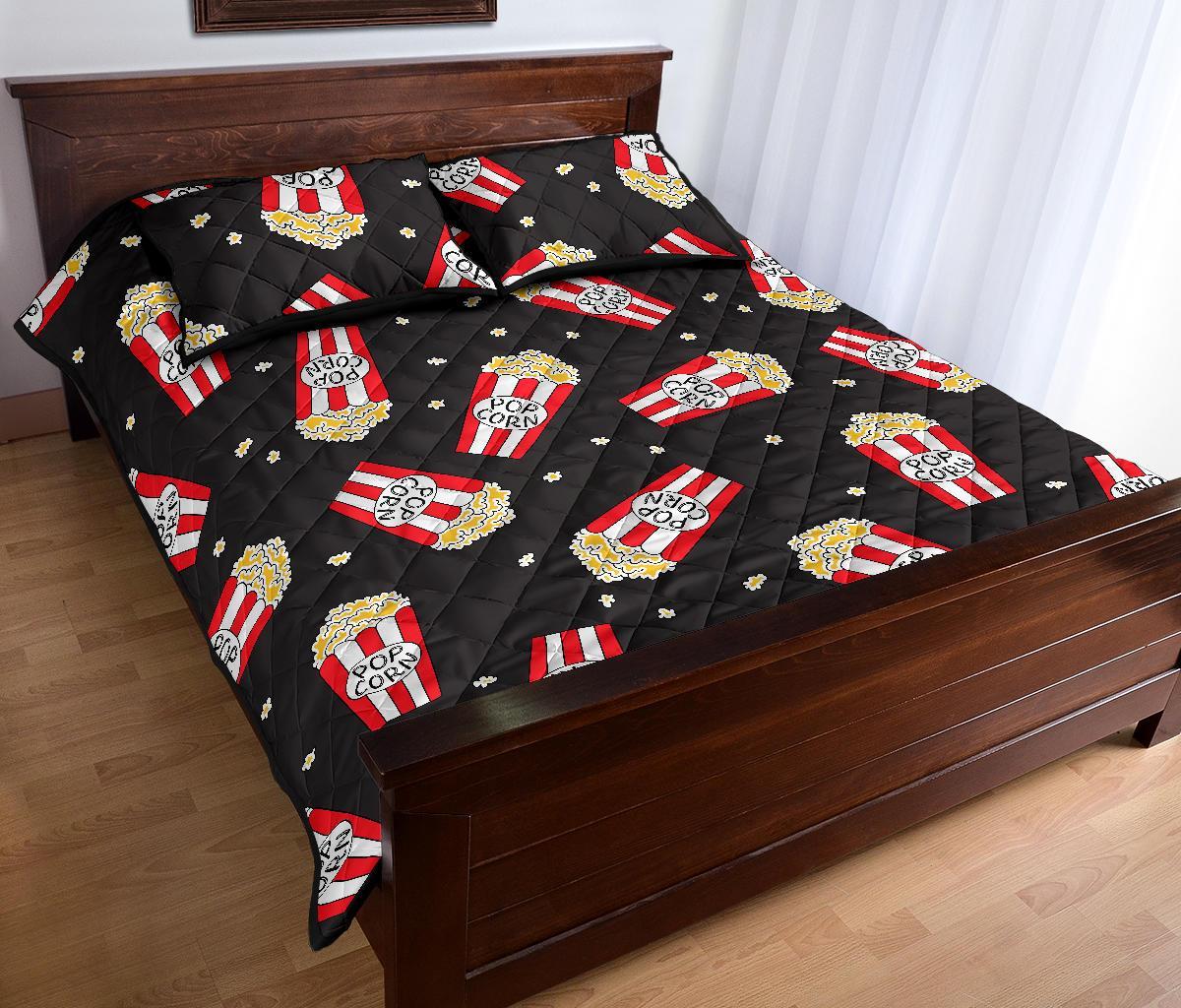 Popcorn Print Pattern Bed Set Quilt-grizzshop