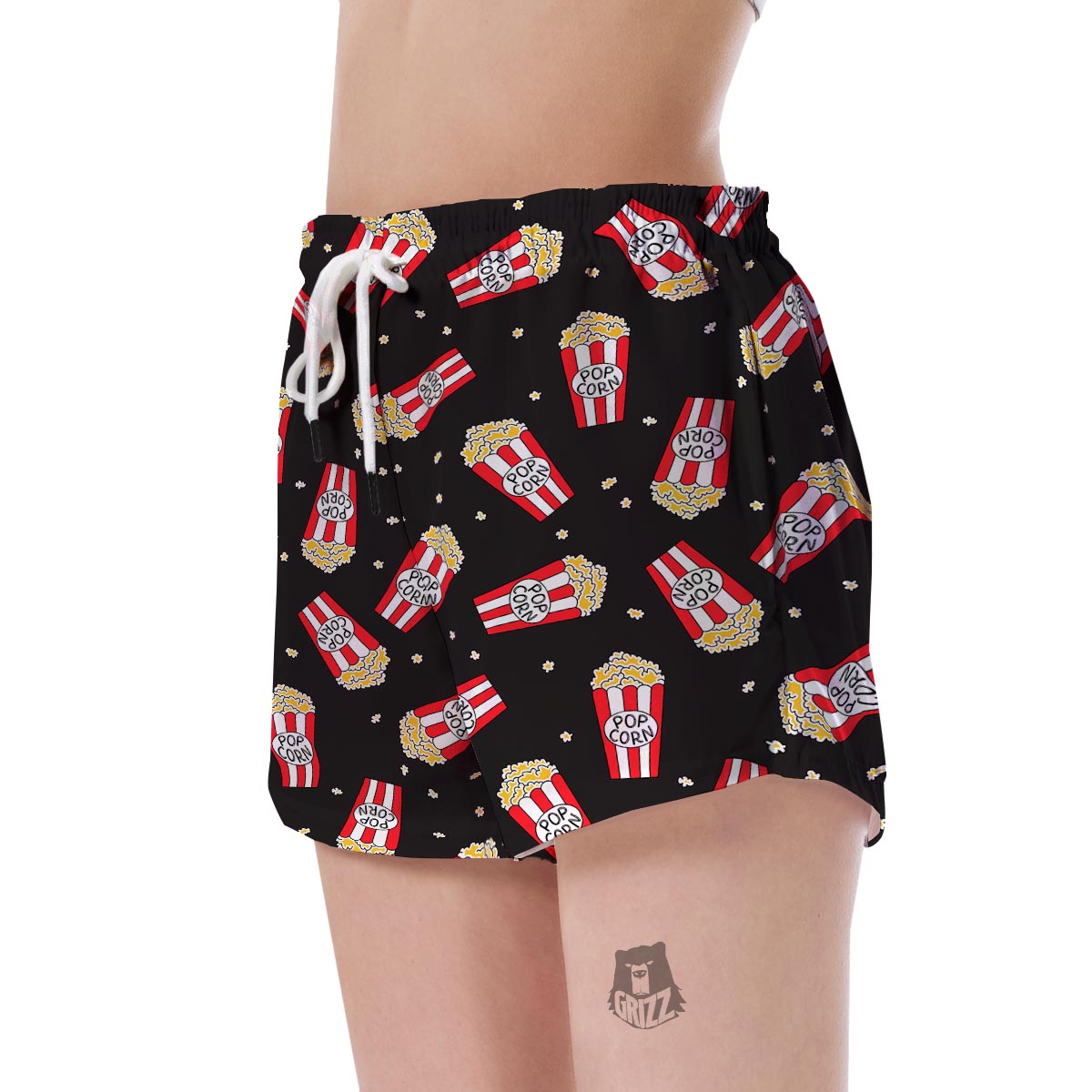 Popcorn Print Pattern Women's Shorts-grizzshop