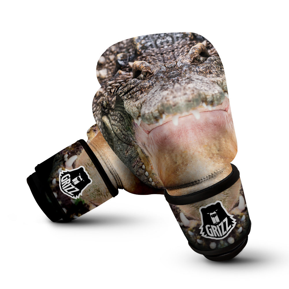 Portrait Crocodile Print Boxing Gloves-grizzshop