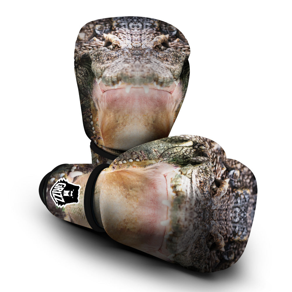 Portrait Crocodile Print Boxing Gloves-grizzshop