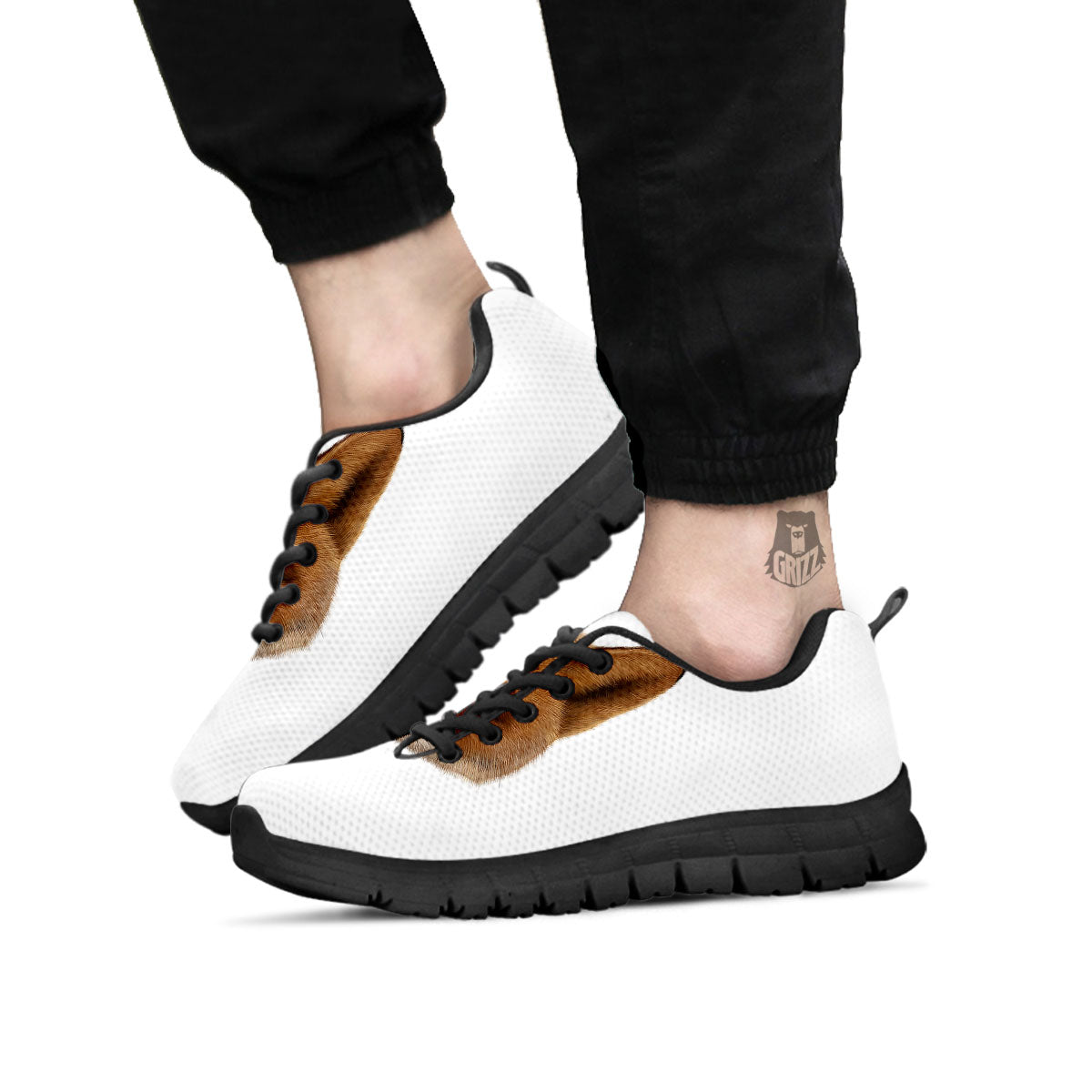 Portrait Fox Print Black Sneaker-grizzshop