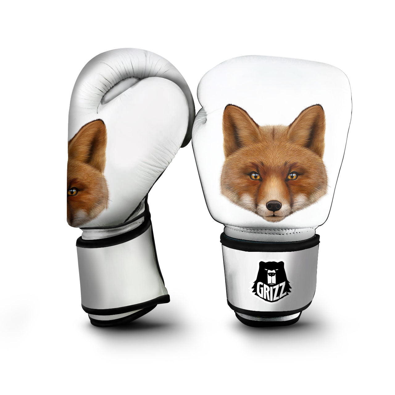 Portrait Fox Print Boxing Gloves-grizzshop