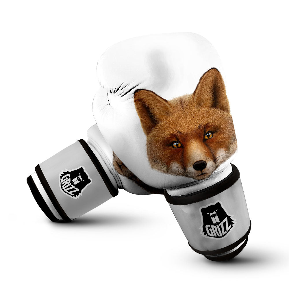 Portrait Fox Print Boxing Gloves-grizzshop