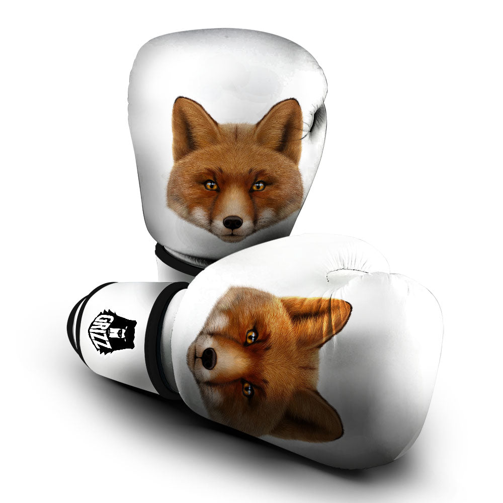 Portrait Fox Print Boxing Gloves-grizzshop