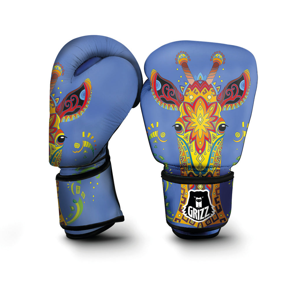 Portrait Giraffe Colorful Print Boxing Gloves-grizzshop