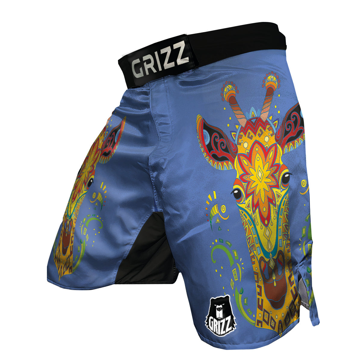 Portrait Giraffe Colorful Print MMA Shorts-grizzshop