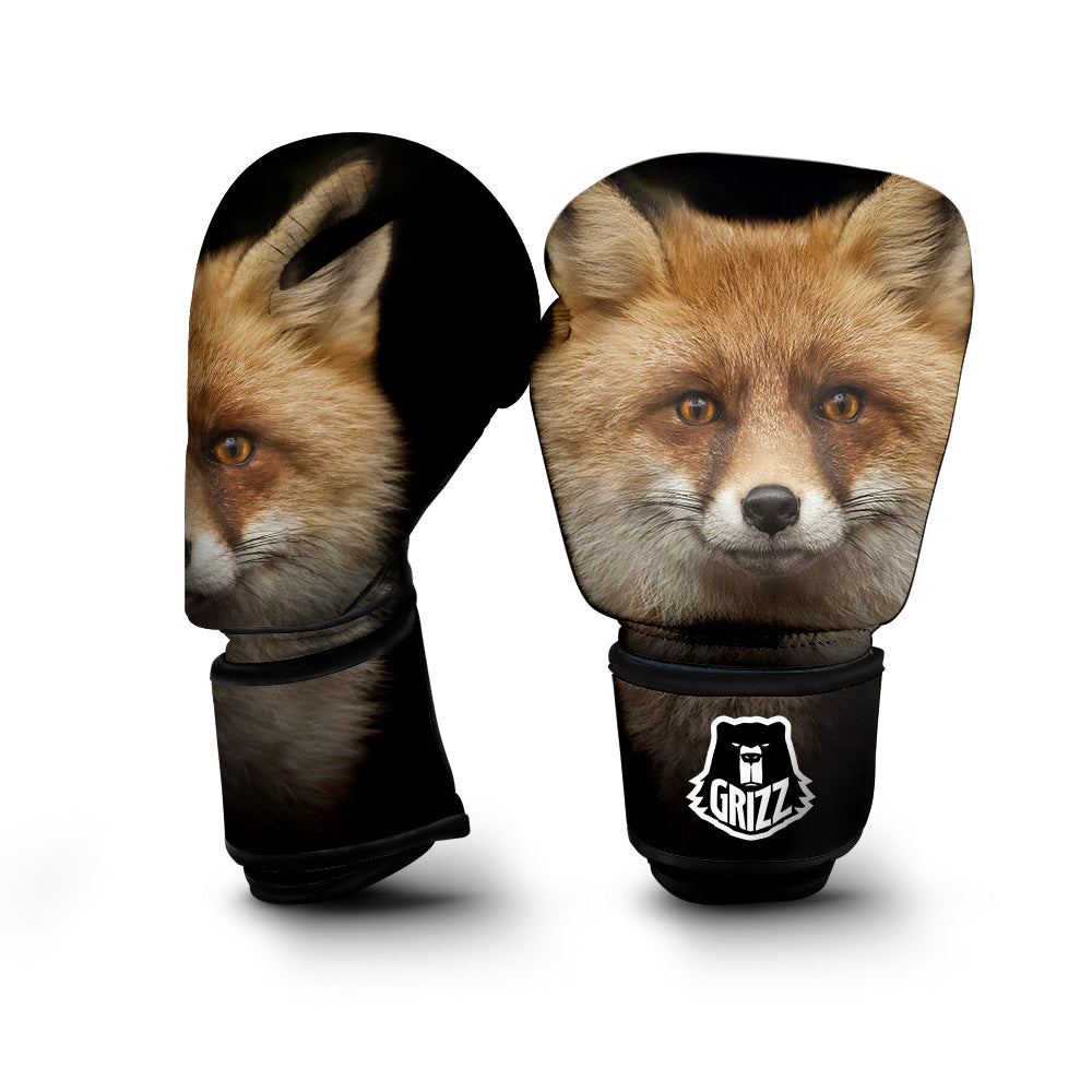 Portrait Head Fox Print Boxing Gloves-grizzshop