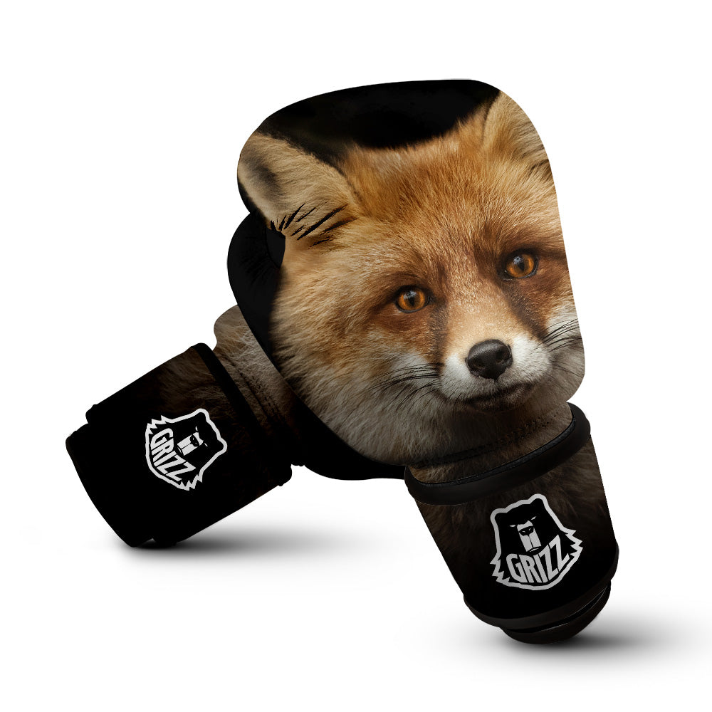 Portrait Head Fox Print Boxing Gloves-grizzshop