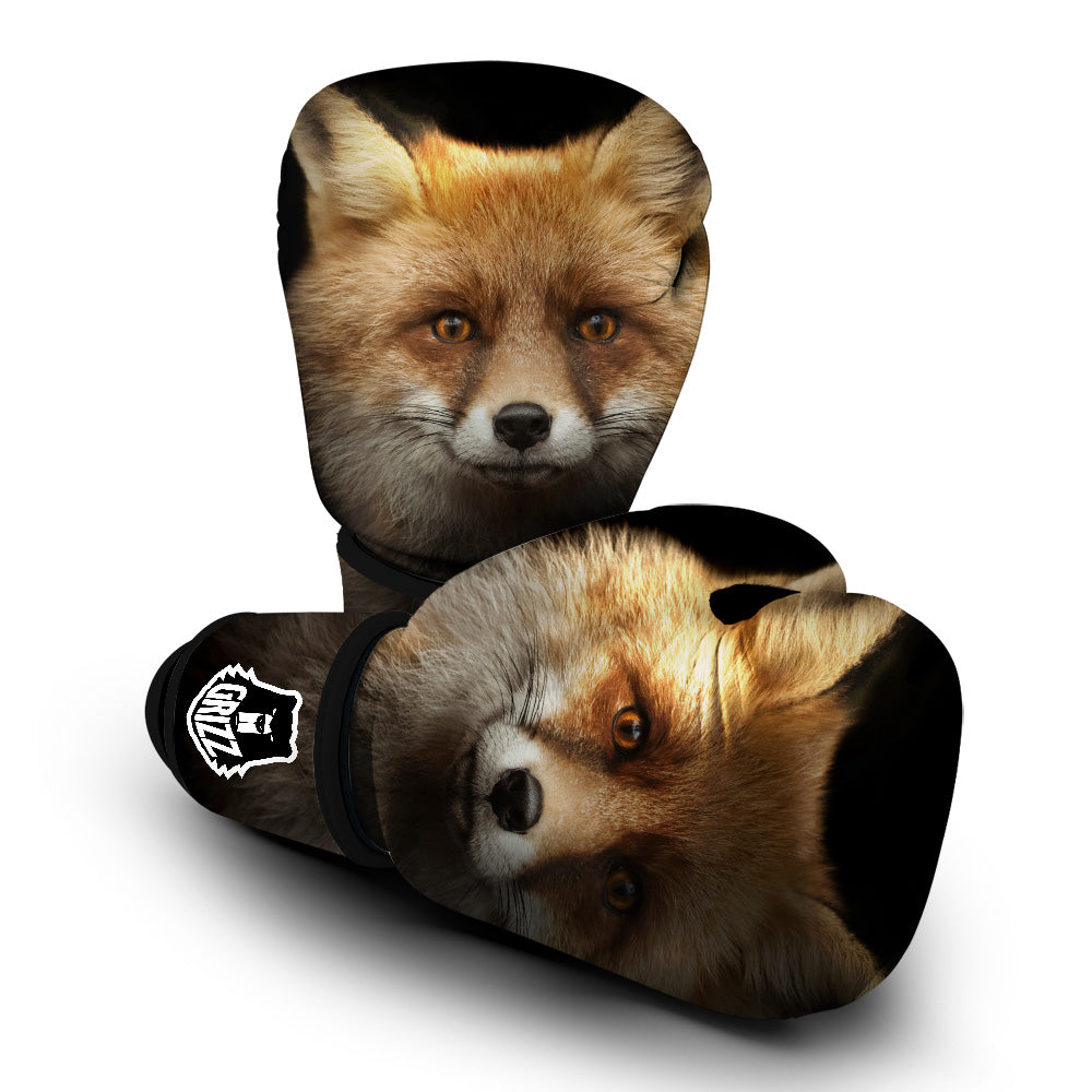 Portrait Head Fox Print Boxing Gloves-grizzshop